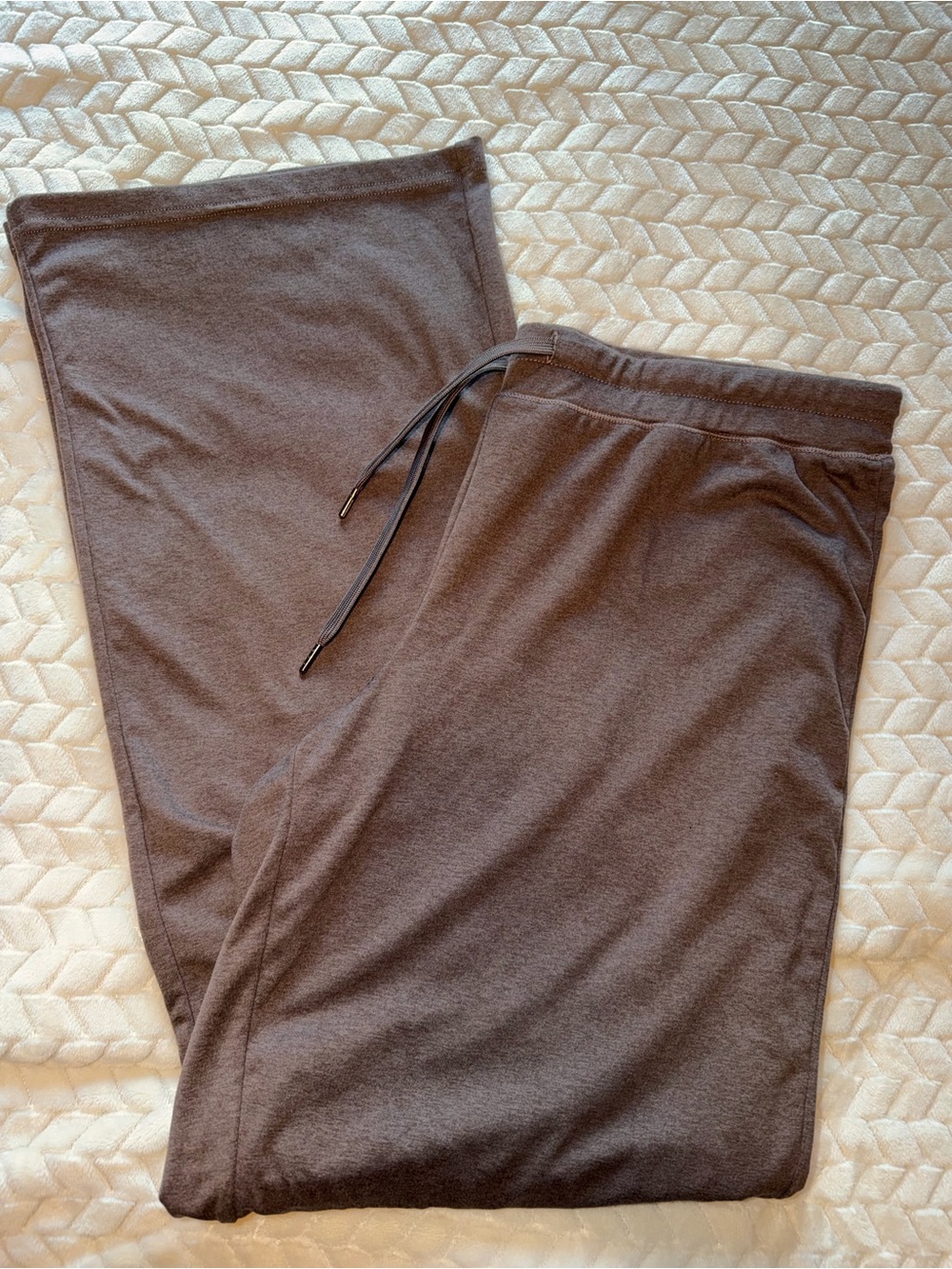 Quince Flowknit Wide Leg Pants Heather Sable Size Medium
